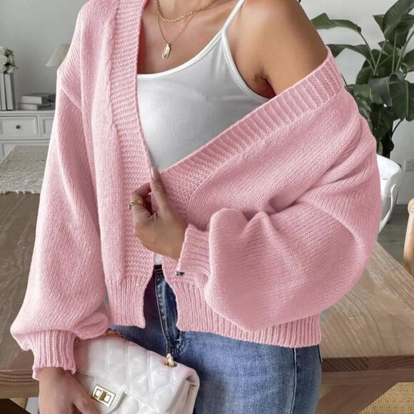 Open Front Dropped Shoulder Cardigan - Picture 13 of 16